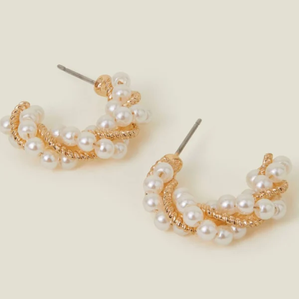 Baroque Pearl Hoops - Image 2