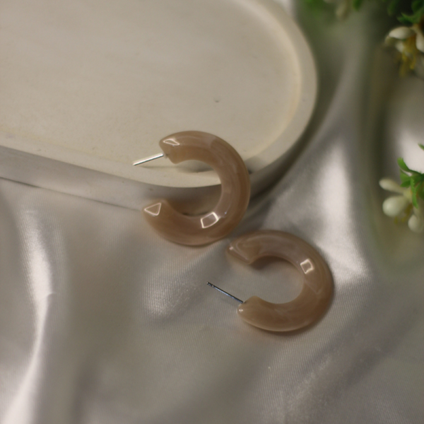 Marble Hoop Earrings