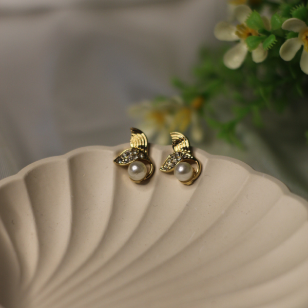 Faux Pearl Studs - Image 3