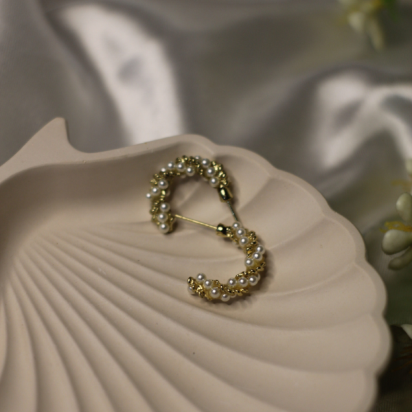 Baroque Pearl Hoops - Image 5