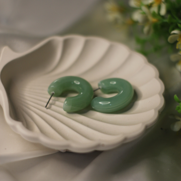 Resin Green Hoops - Image 4