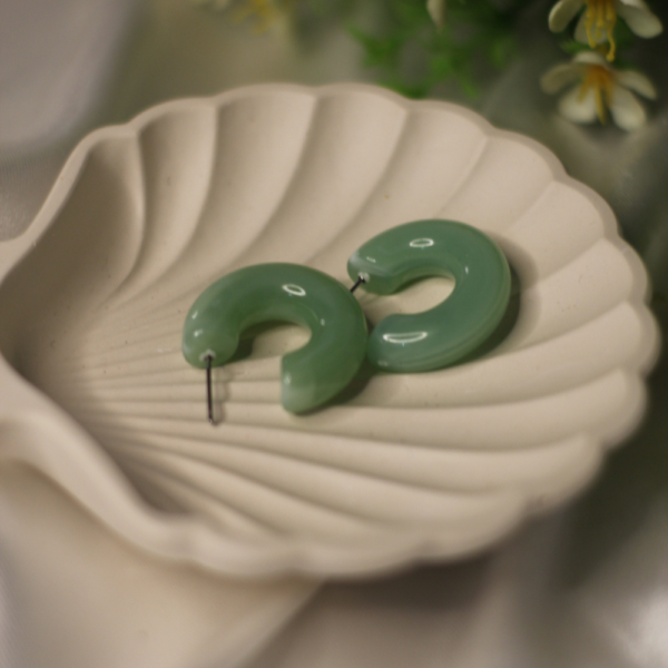 Resin Green Hoops - Image 3