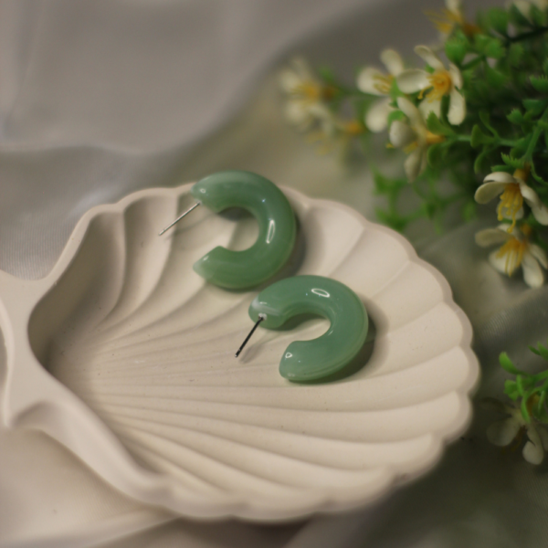 Resin Green Hoops - Image 2