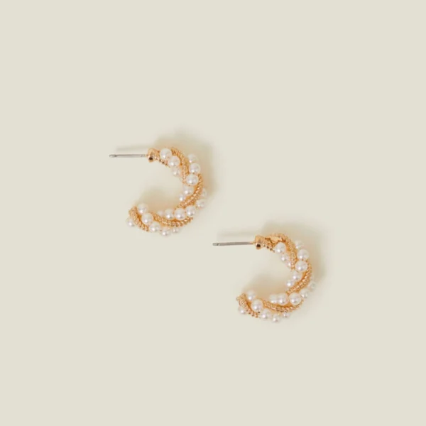 Baroque Pearl Hoops