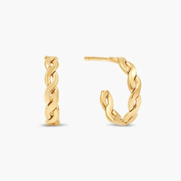 Sleek Braid Hoops