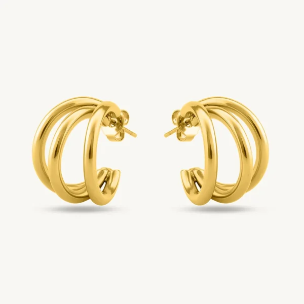 Triple Hoop Earrings - Image 2